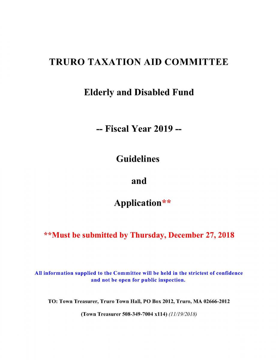FY19 Elderly and Disabled Fund