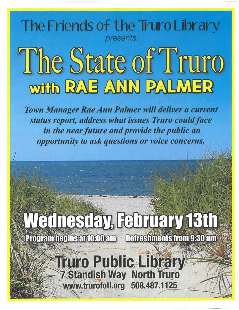 State of Truro Address given by the Town Manager, Rae Ann Palmer