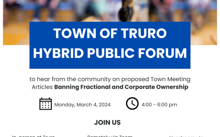 Town of Truro Hybrid Public Forum