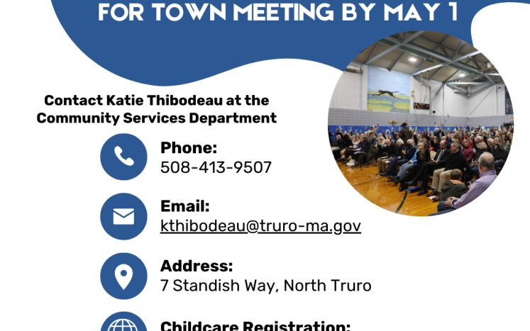 Register by May 1st for Town Meeting transportation, childcare, or reserved parking accommodations